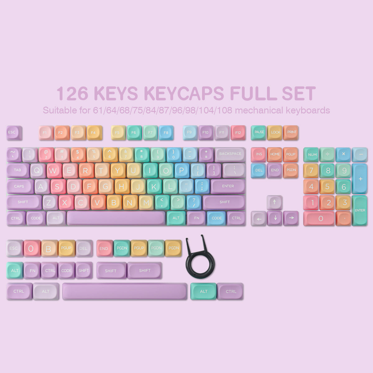Soft Candy keycaps RK R65 keyboard - Perfect Match