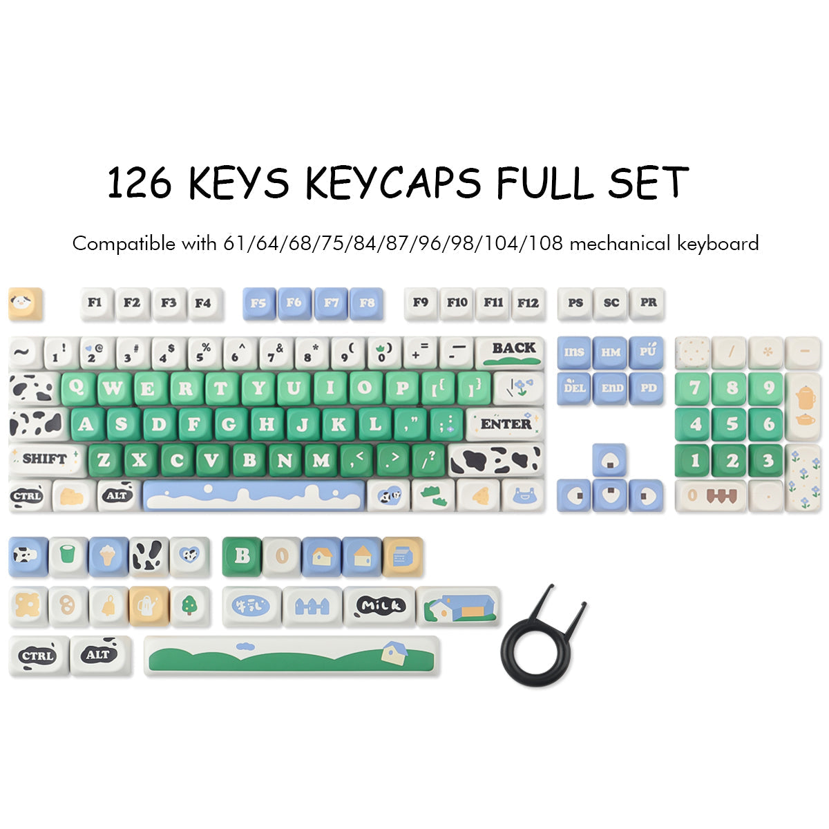 Dairy Pasture MOA keycaps stand out for comfort and style