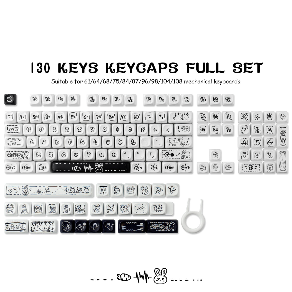 Carrot Rabbit keycaps - joorkey