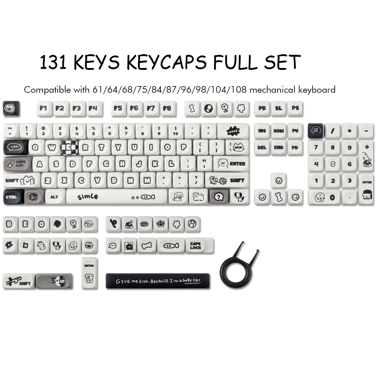 Cats Dogs War keycaps - joorkey