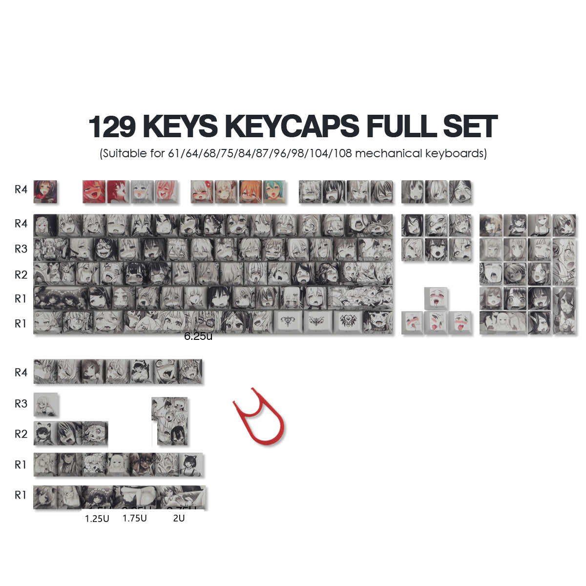 Ahego Side light keycaps - joorkey