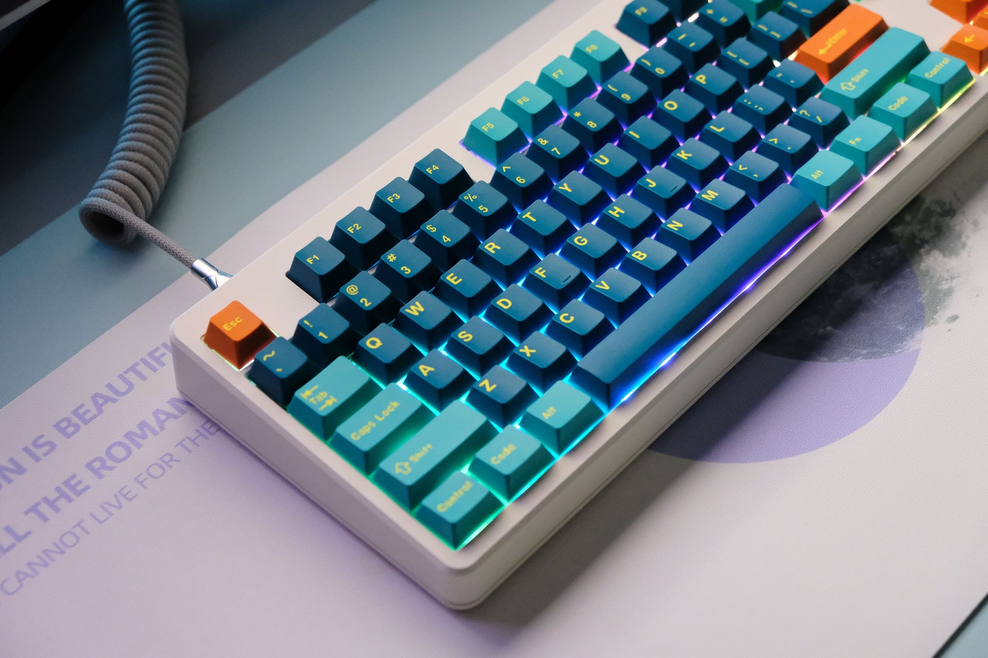 171 key ABS Double Shot Marrs Green/Aero Keycaps| joorkey