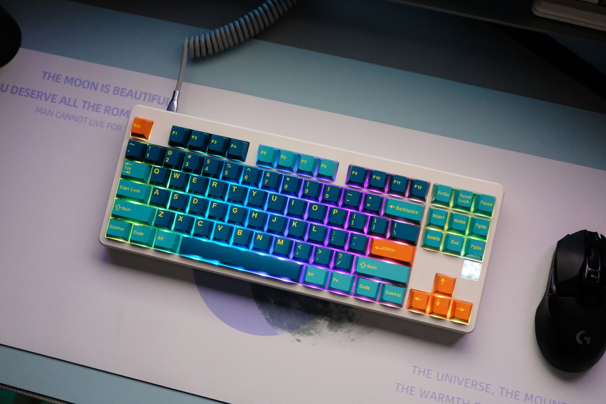 171 key ABS Double Shot Marrs Green/Aero Keycaps| joorkey