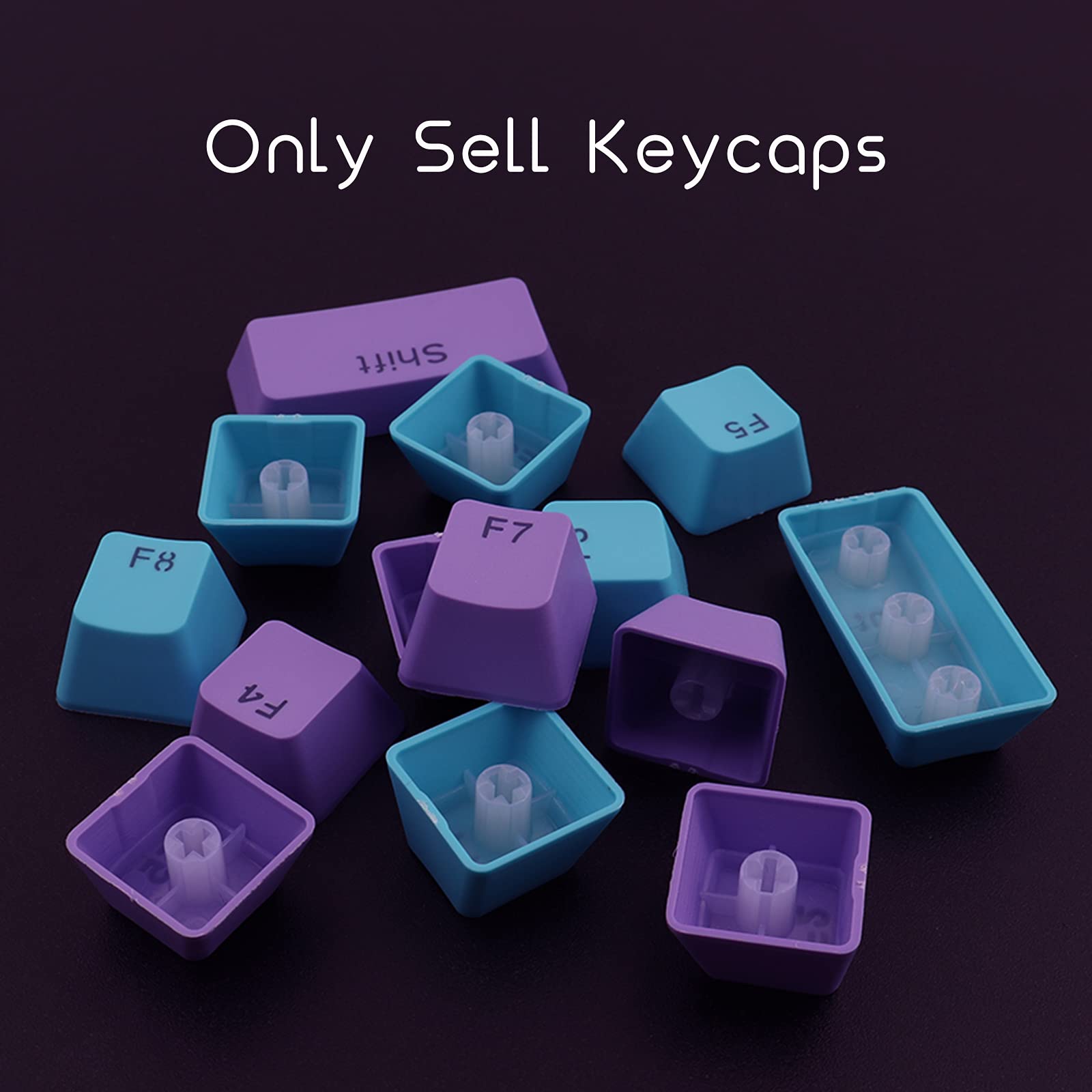 Purple Blue Keycaps Set - joorkey