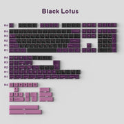 171 keys ABS Double Shot Black Lotus Keycaps