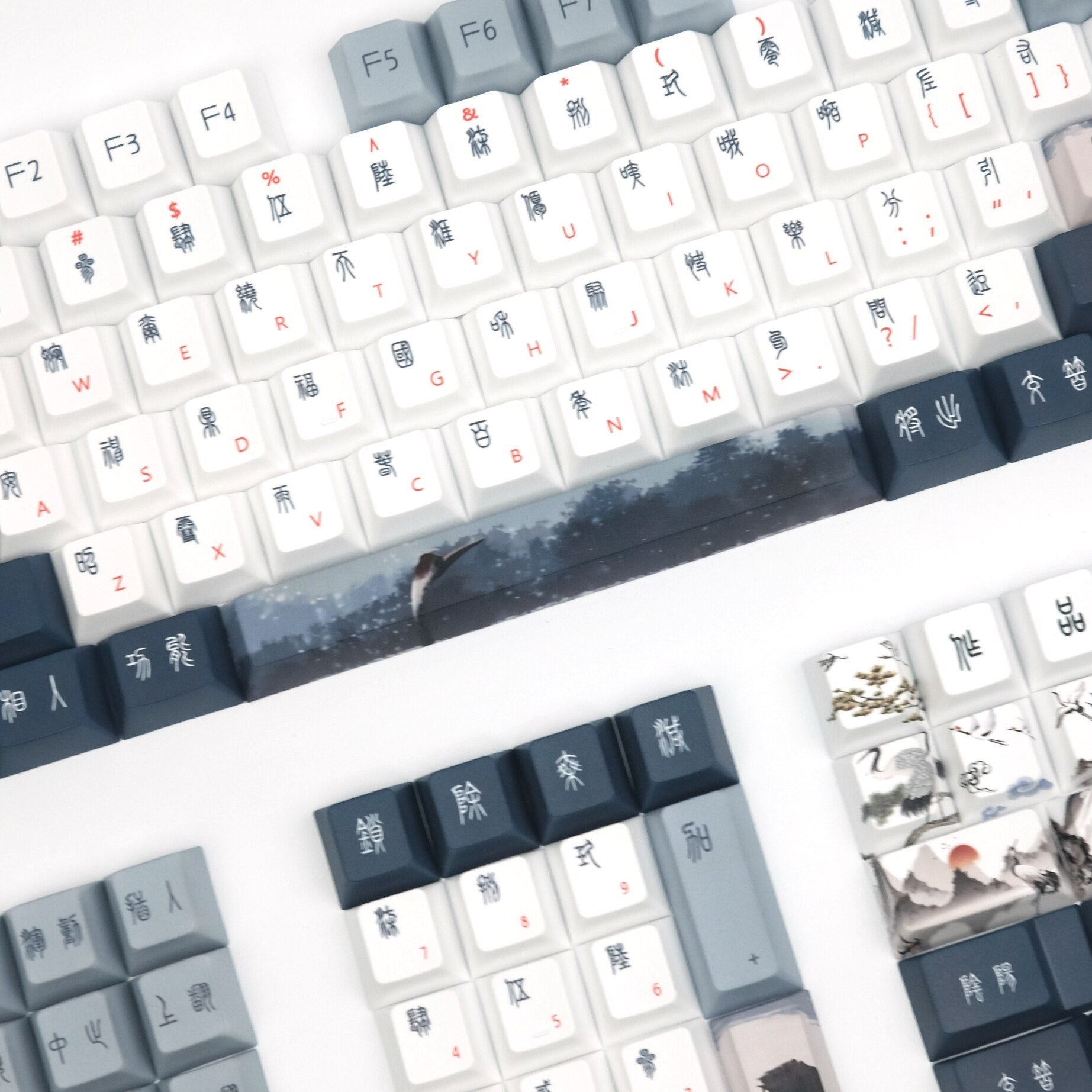 Red-Crowned Crane Keycaps - joorkey