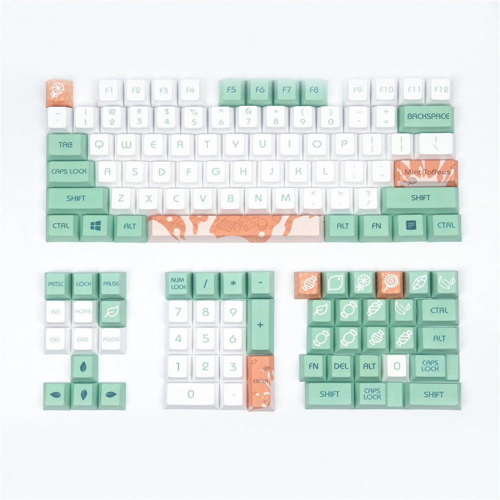 Original Mint Toffee Keycaps - joorkey