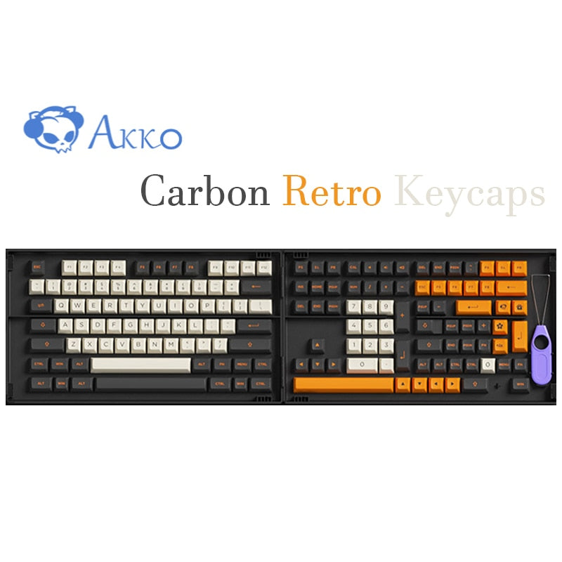 Akko Carbon Retro Keycaps - joorkey