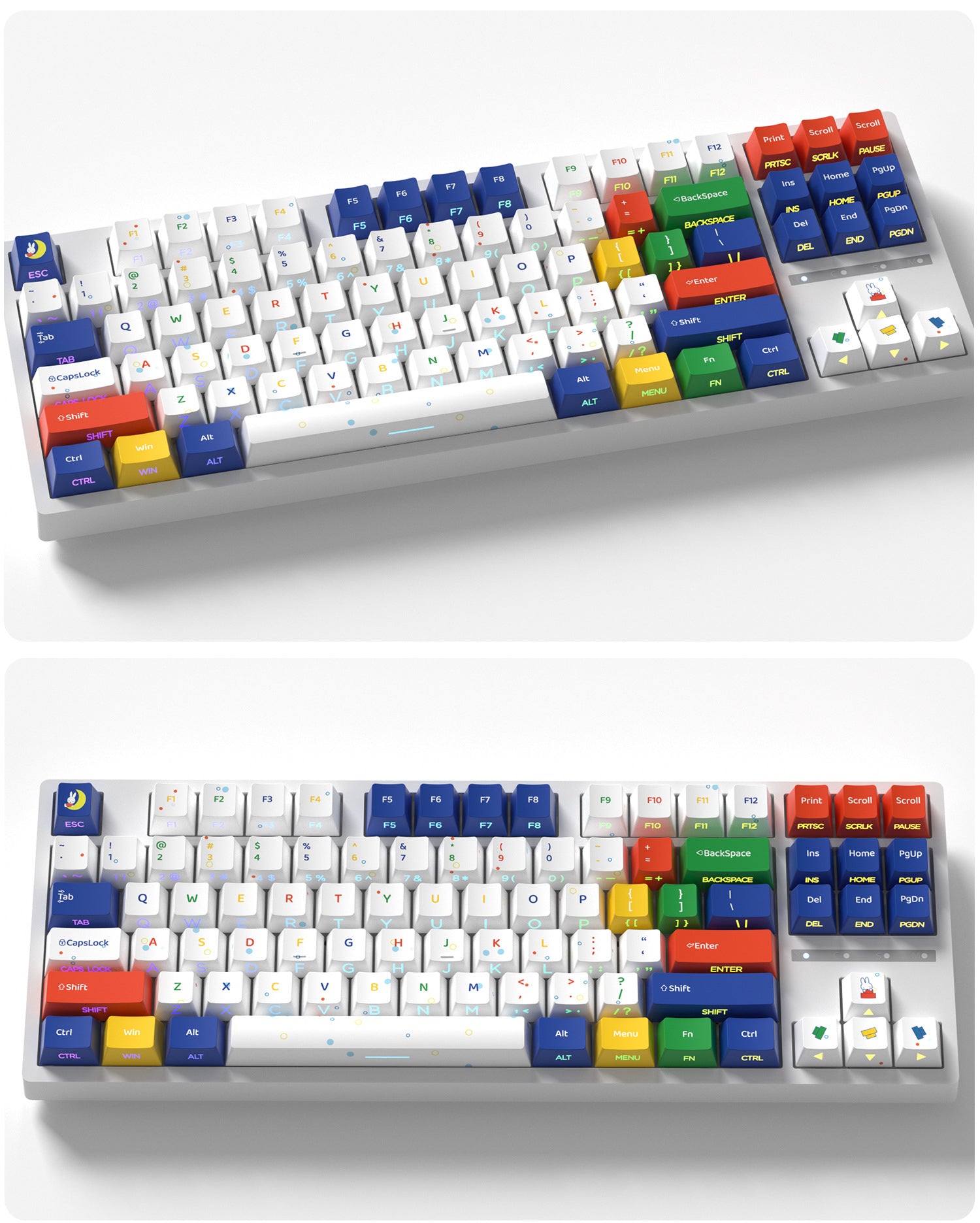 Printed Miffy Rabbit Side Backlight Keycaps