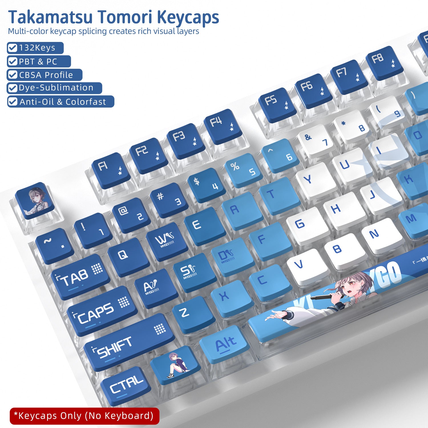 Takamatsu Tomori Four-Sided Backlight Keycaps