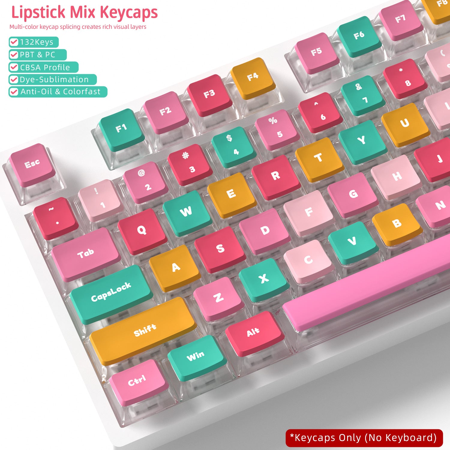 Lipstick Mix Four-Sided Backlight Keycaps