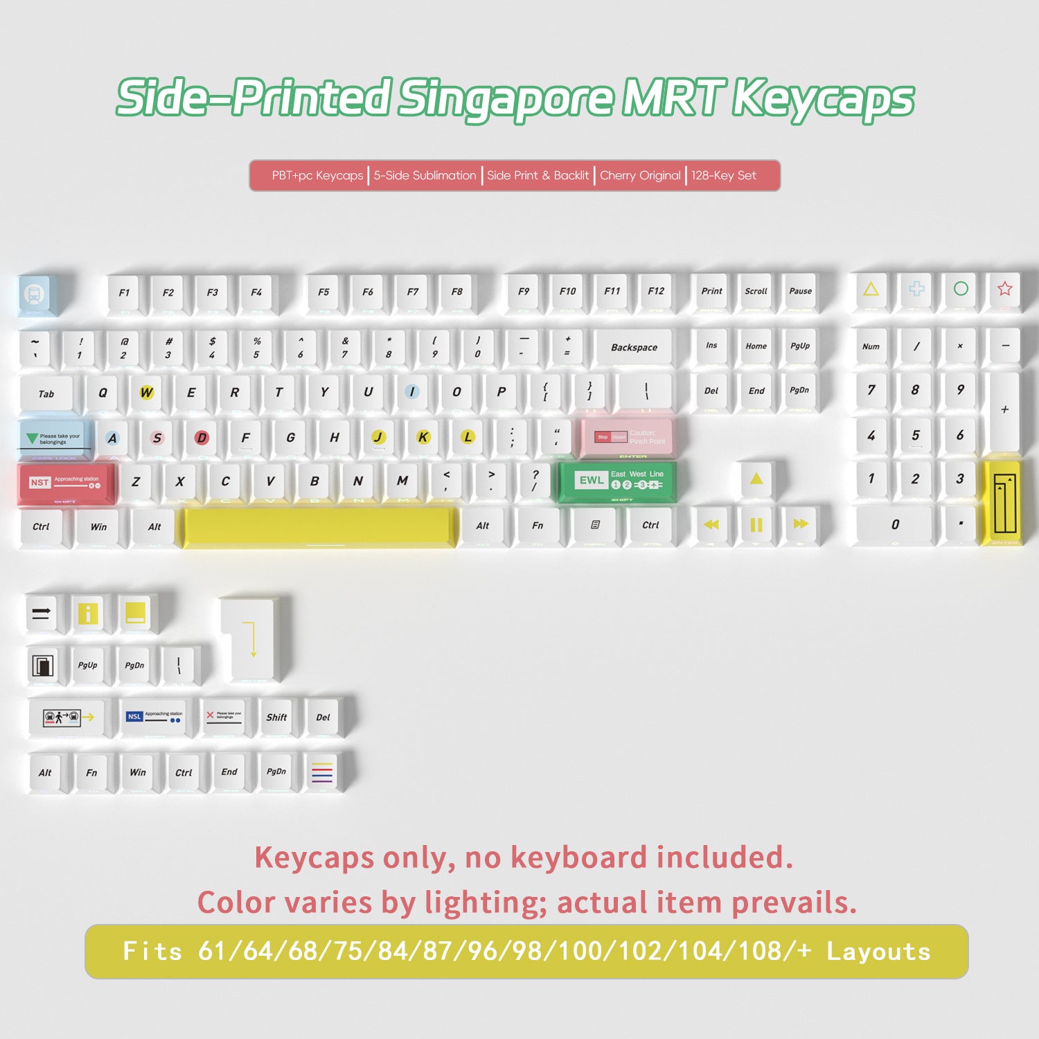 Singapore MRT Side Backlight Keycaps