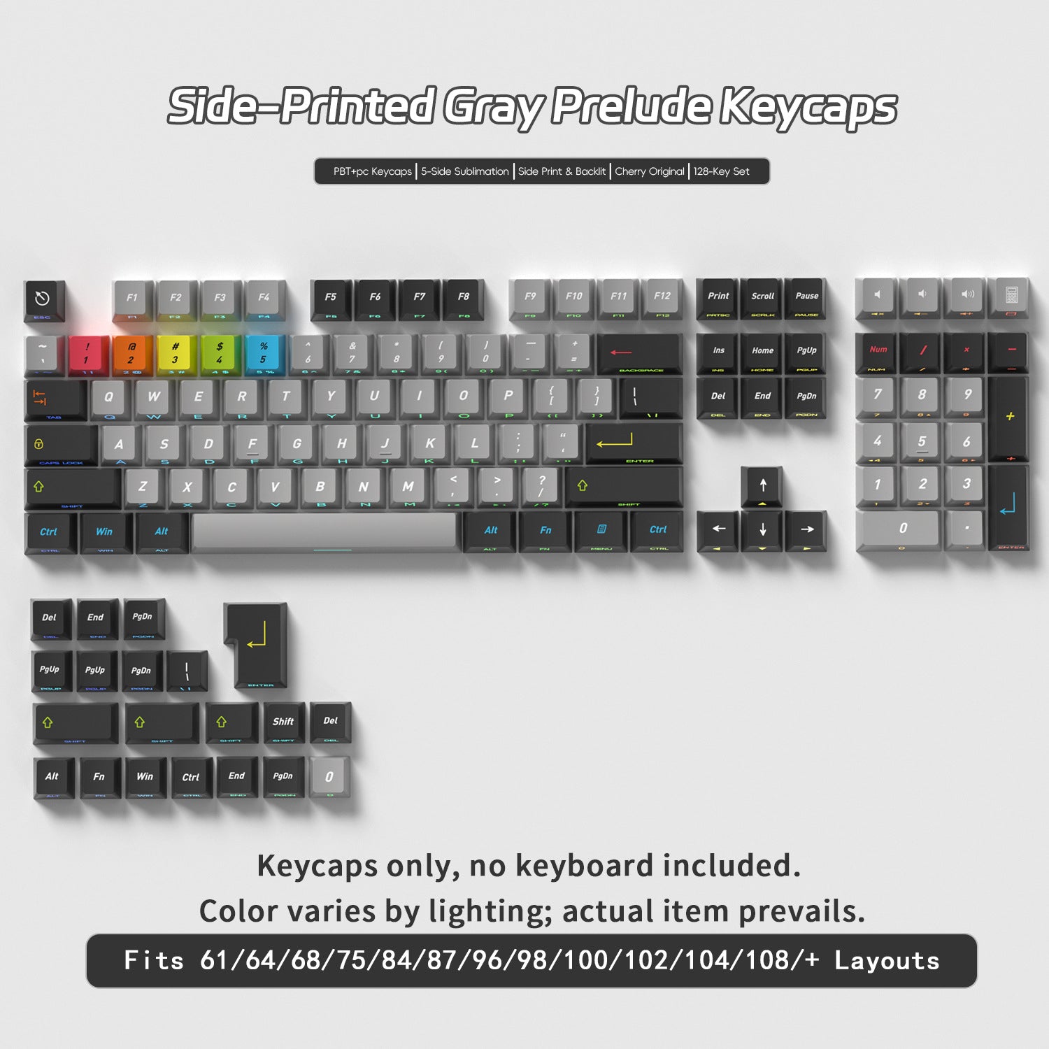 Printed Miffy Side Backlight Keycaps