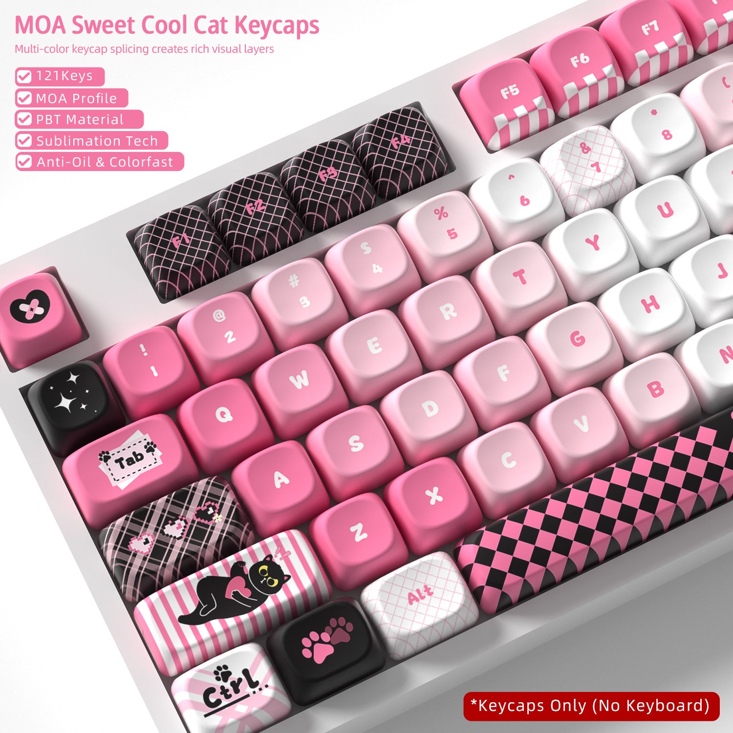 Sweet Cool Cat Keycaps