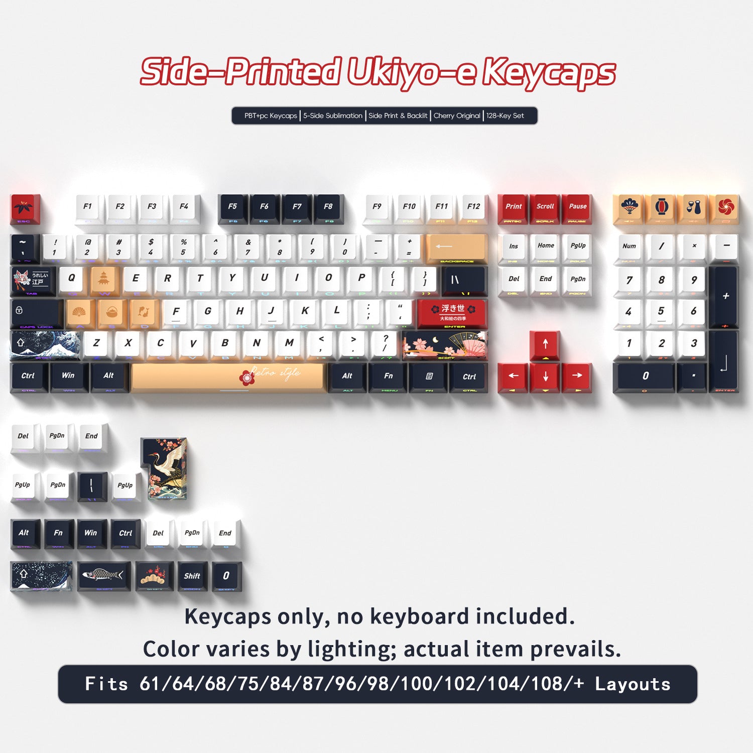 Ukiyo-e Side Backlight Keycaps