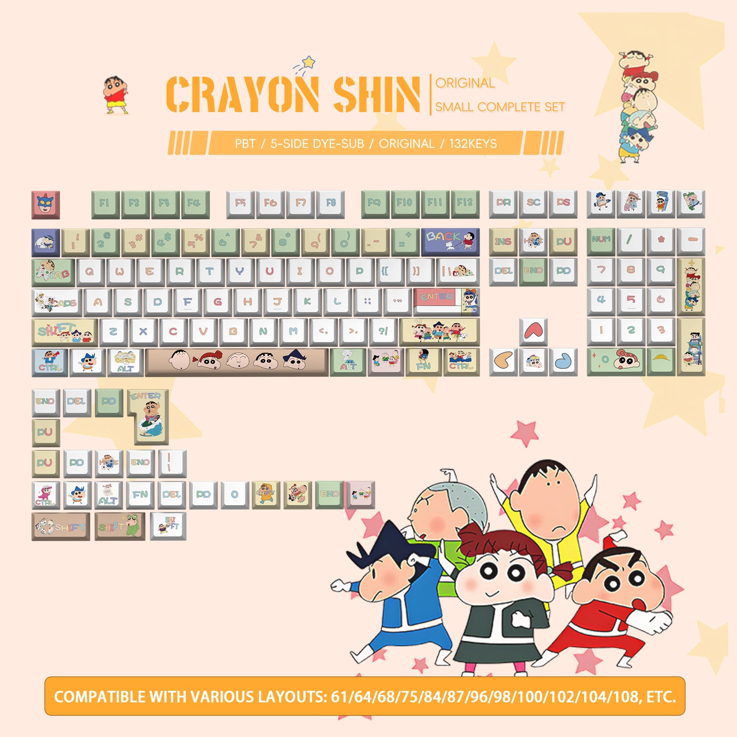 Crayon Shin-Chan Keycaps
