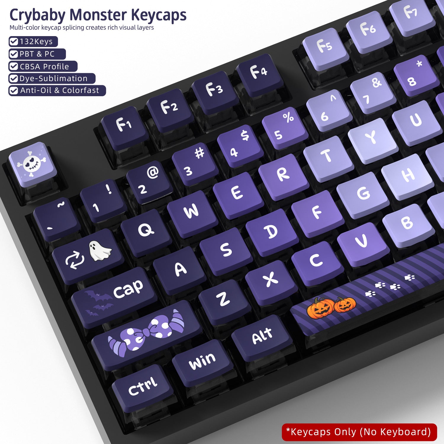 Crybaby Monster Four-Sided Backlight Keycaps