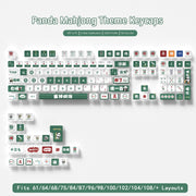 Panda Mahjong Four-Sided Backlight Keycaps