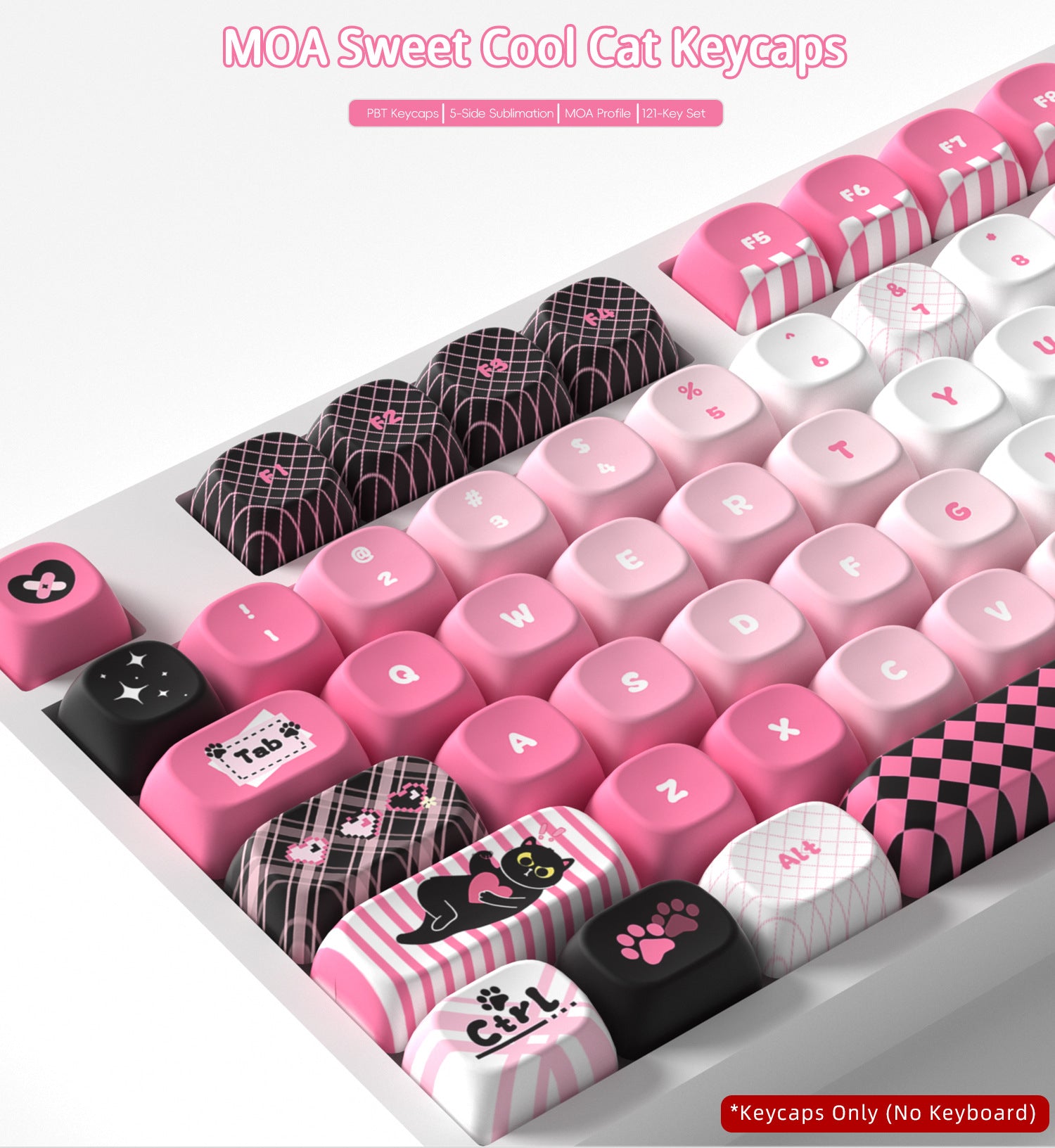 Sweet Cool Cat Keycaps