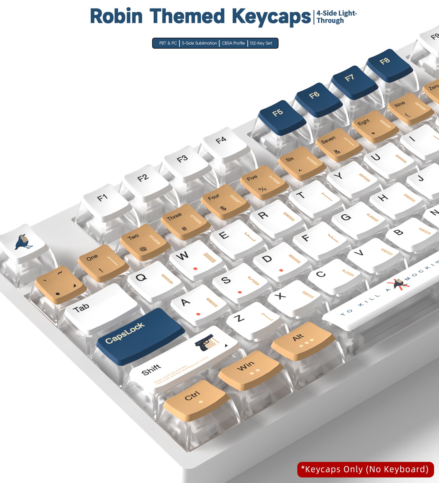 Robin Four-Sided Backlight Keycaps