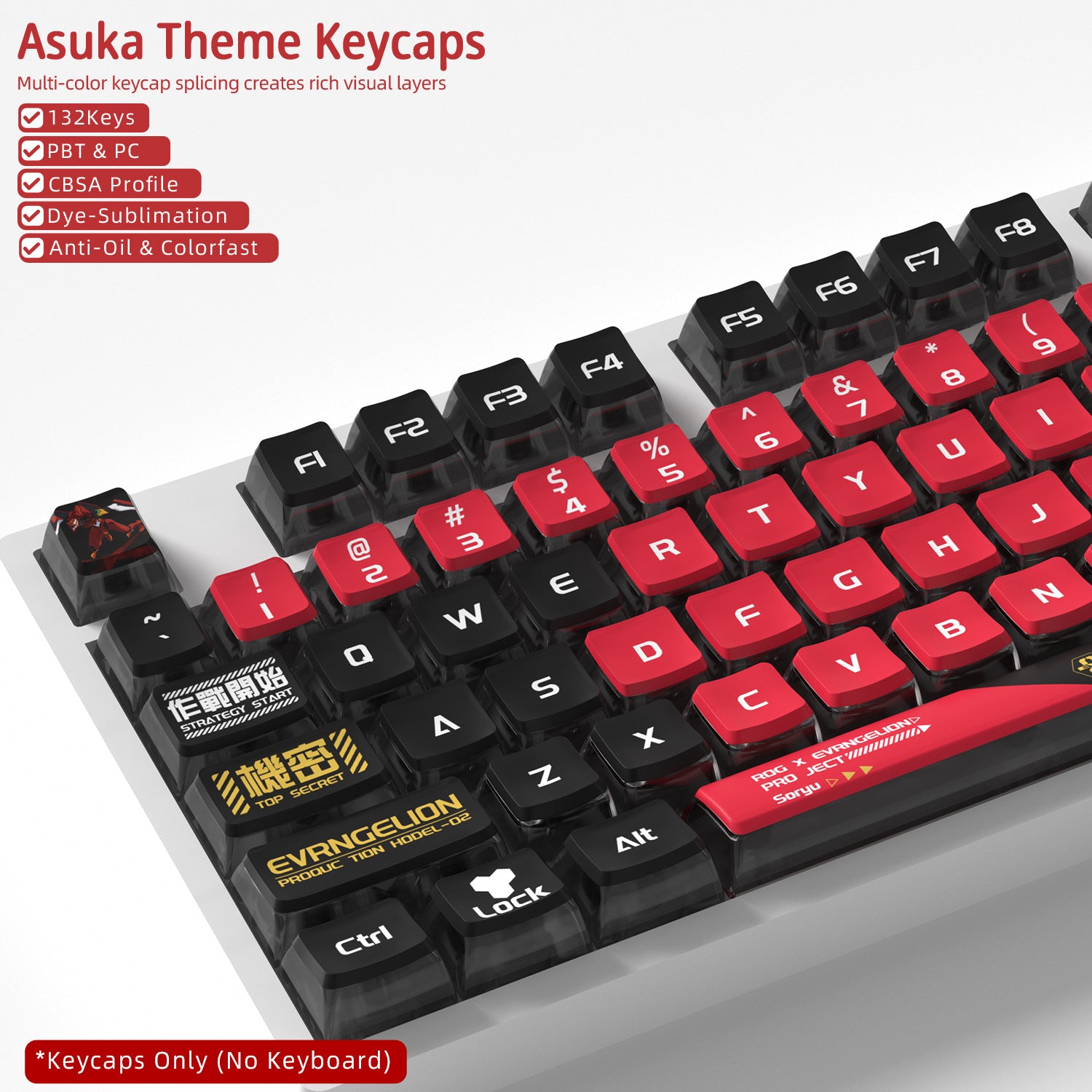 EVA Asuka Four-Sided Backlight Keycaps