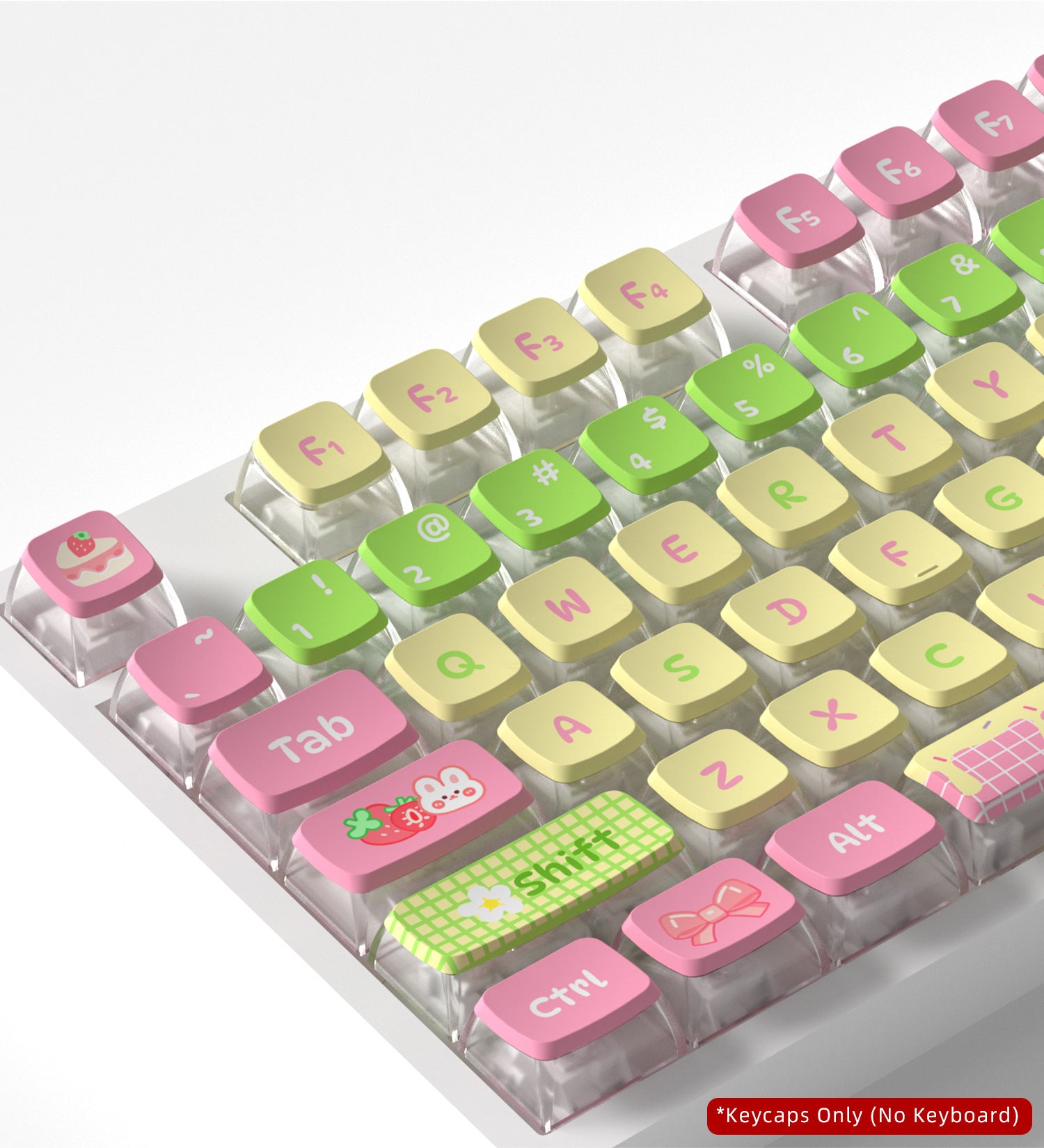 Strawberry Rabbit Four-Sided Backlight Keycaps