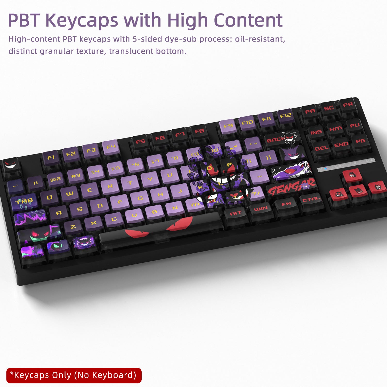 Gengar Four-Sided Backlight Keycaps
