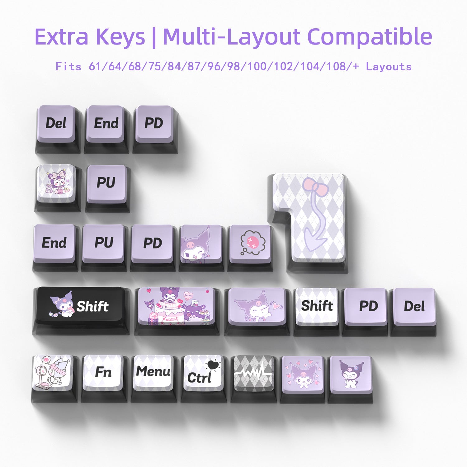 Kuromi Four-Sided Backlight Keycaps