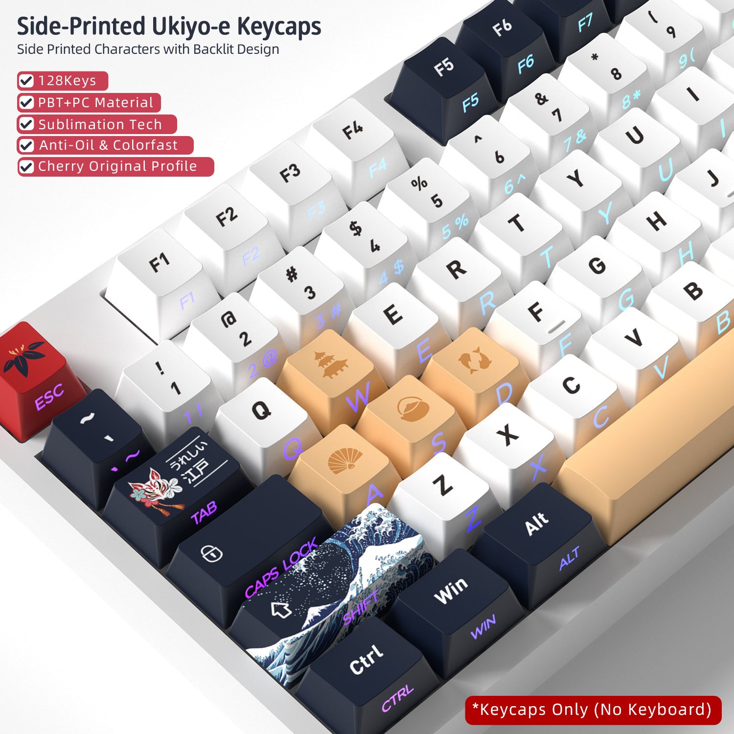 Ukiyo-e Side Backlight Keycaps