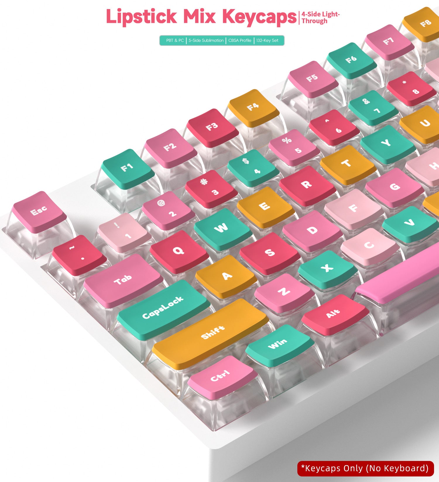 Lipstick Mix Four-Sided Backlight Keycaps