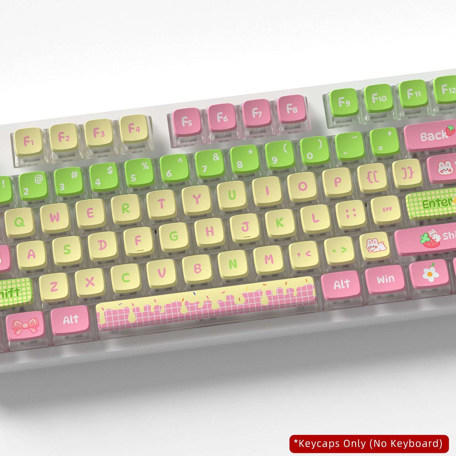 Strawberry Rabbit Four-Sided Backlight Keycaps
