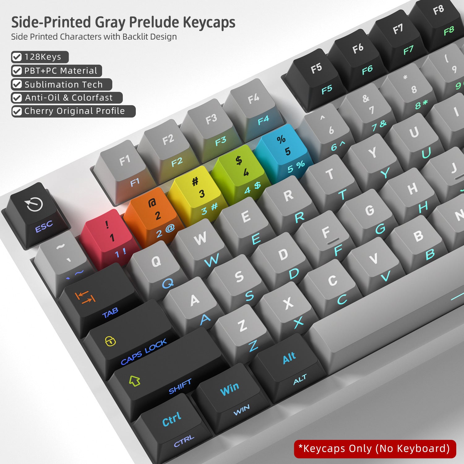 Printed Miffy Side Backlight Keycaps