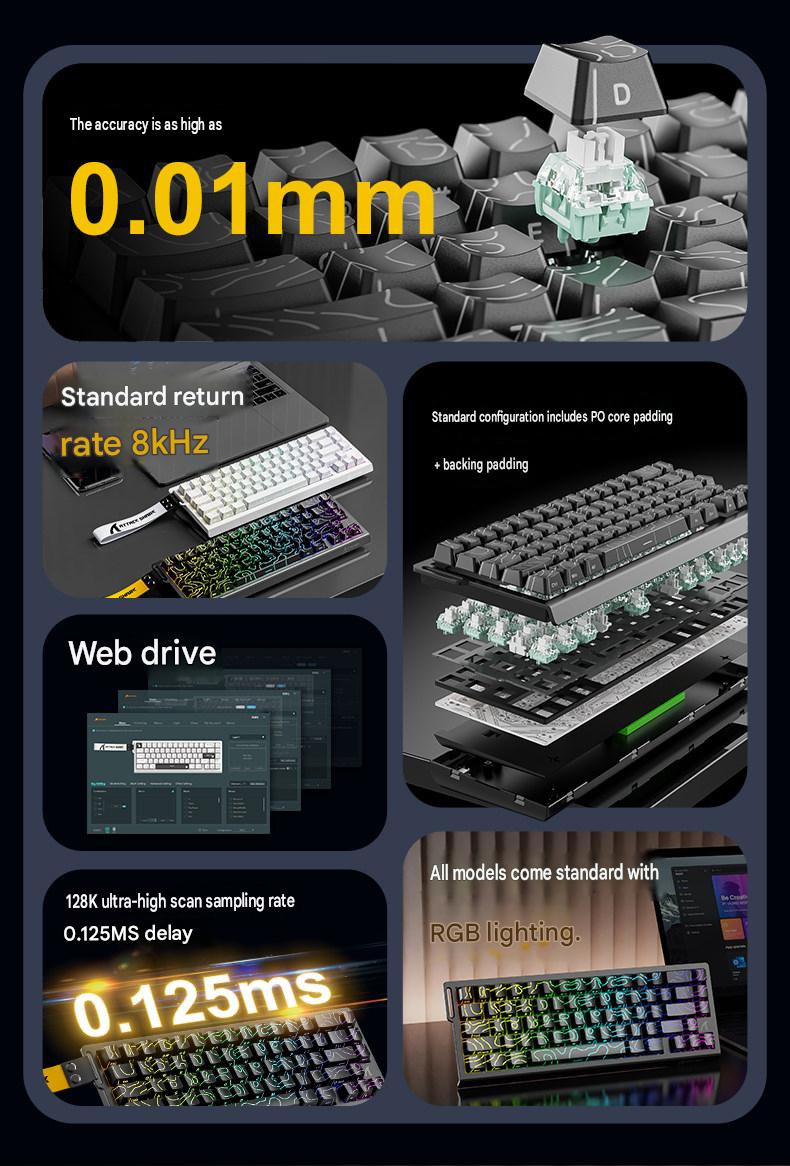 Attack Shark X68HE Magnetic Switch Mechanical Gaming Keyboard