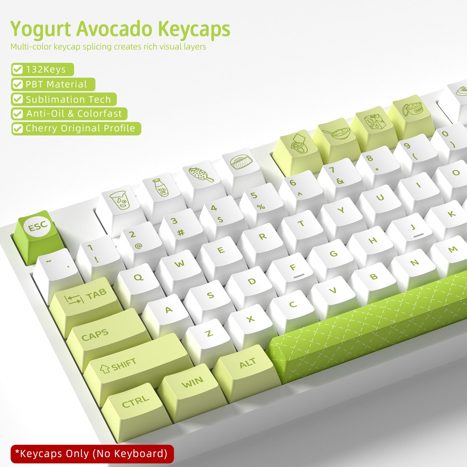 Yogurt Avocado Keycaps