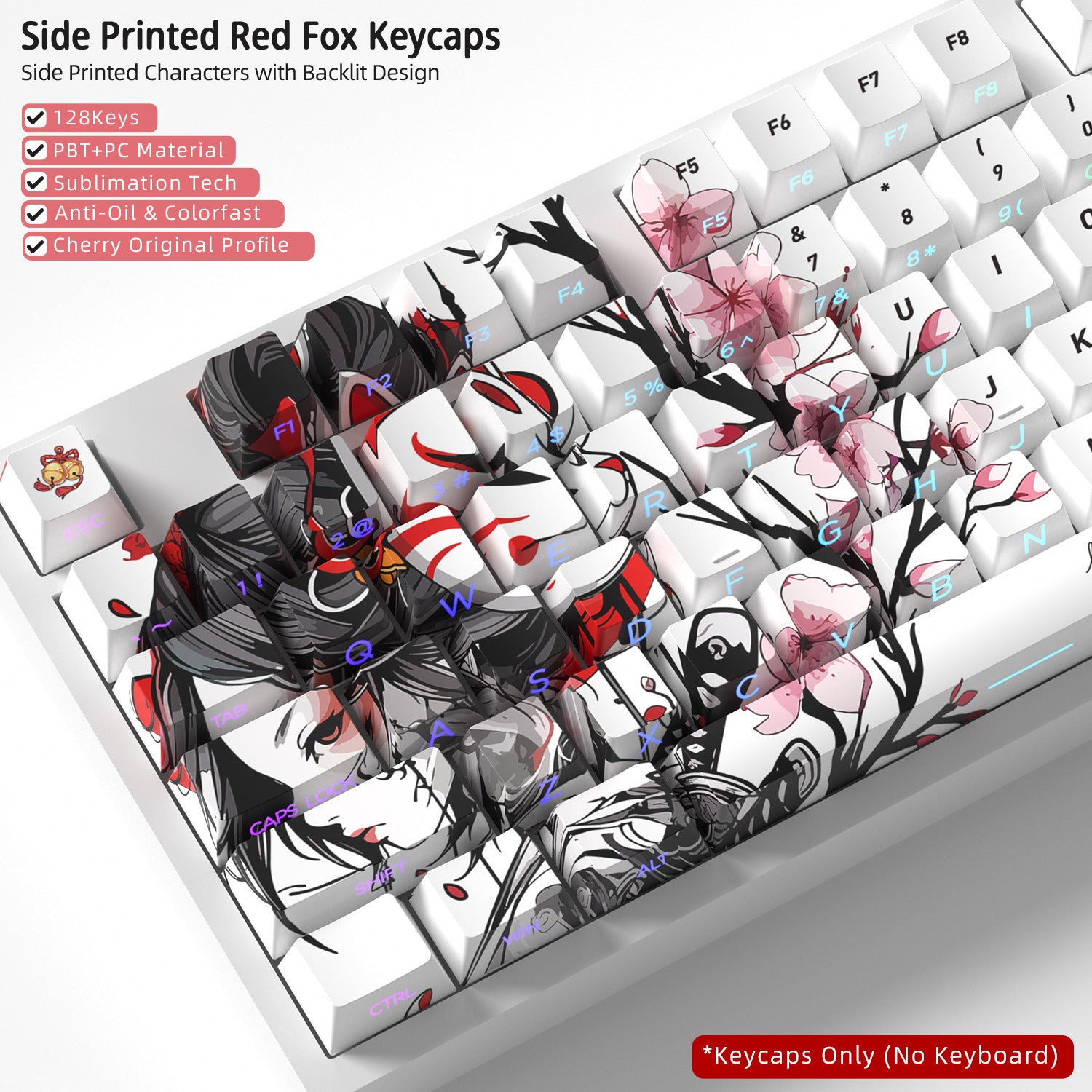 Red Fox Side Backlight Keycaps