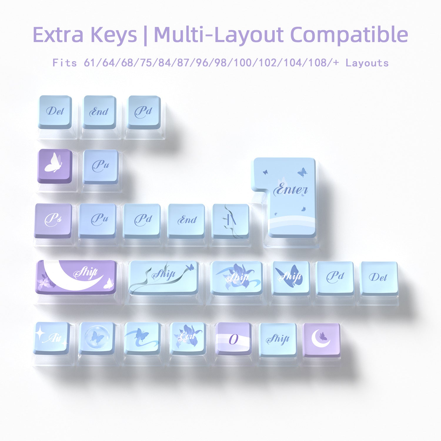 Iris Butterfly Four-Sided Backlight Keycaps