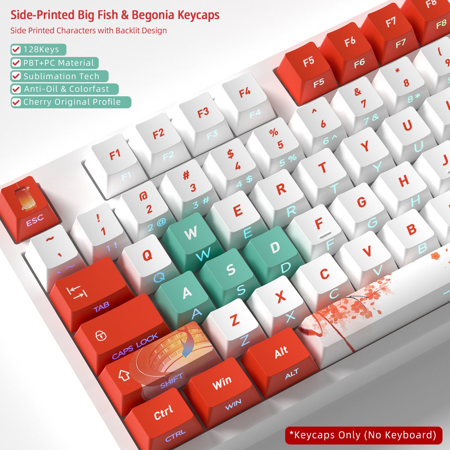 Big Fish Begonia Side Backlight Keycaps