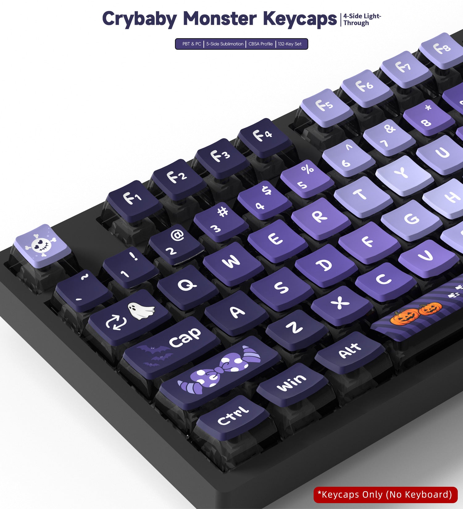 Crybaby Monster Four-Sided Backlight Keycaps