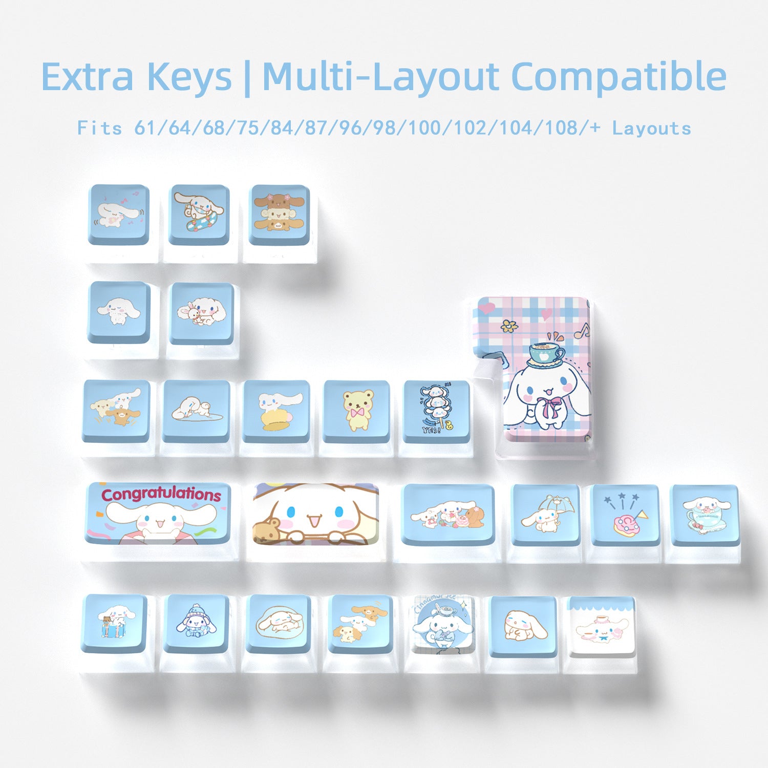 Cinnamoroll Four-Sided Backlight Keycaps
