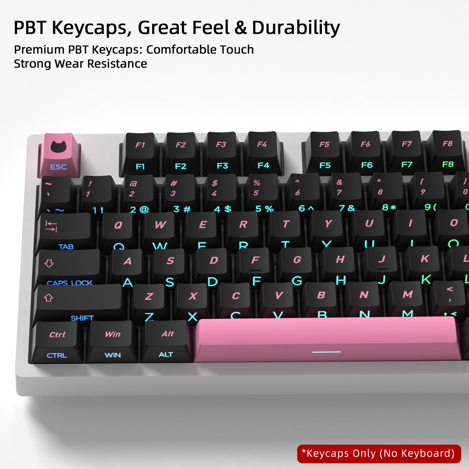 Pink Kitten Side Backlight Keycaps