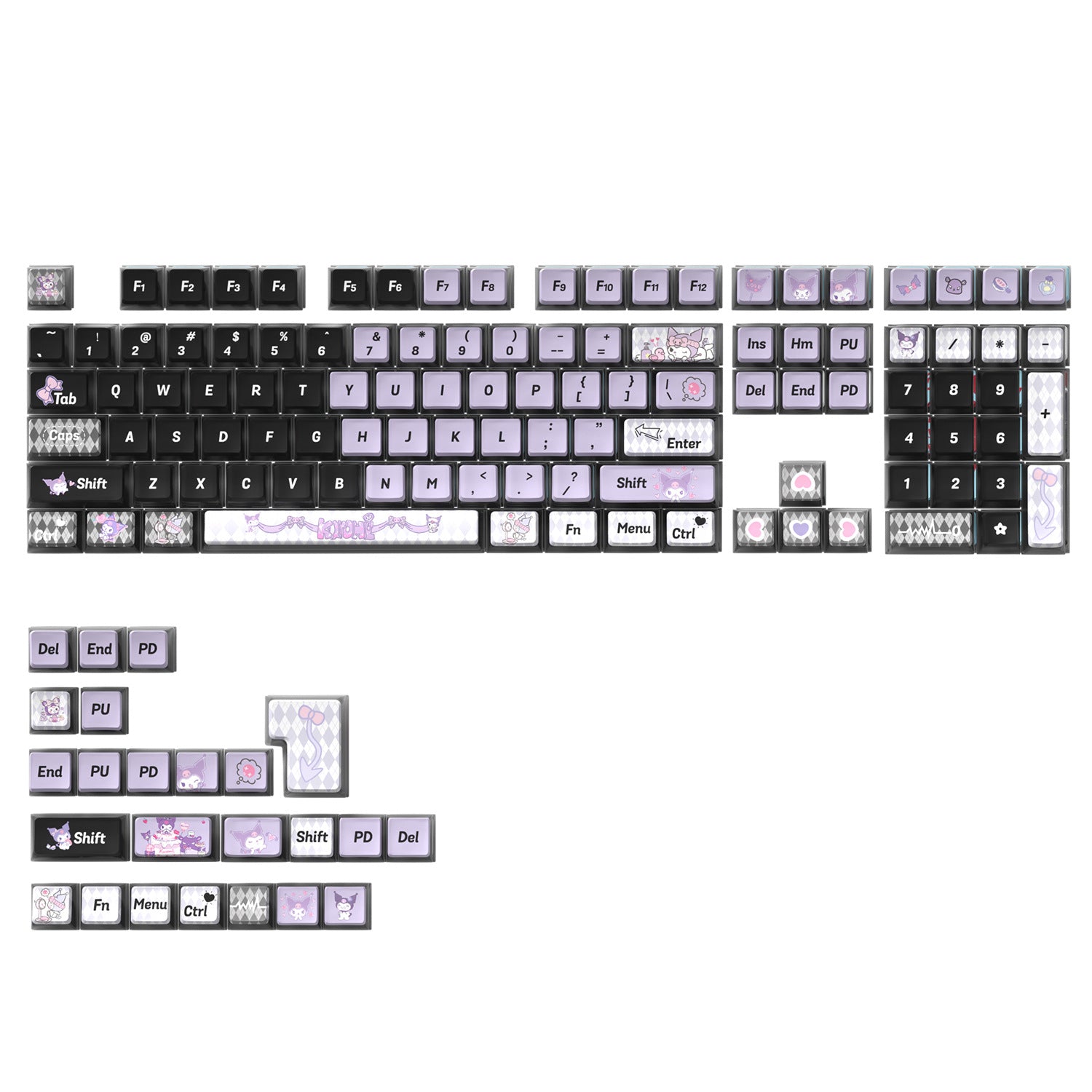 Kuromi Four-Sided Backlight Keycaps
