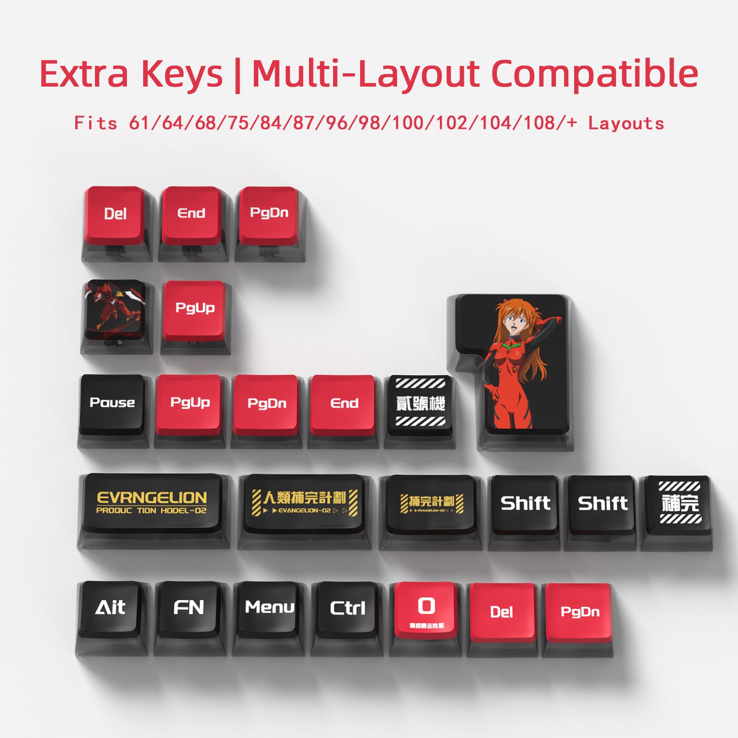 EVA Asuka Four-Sided Backlight Keycaps