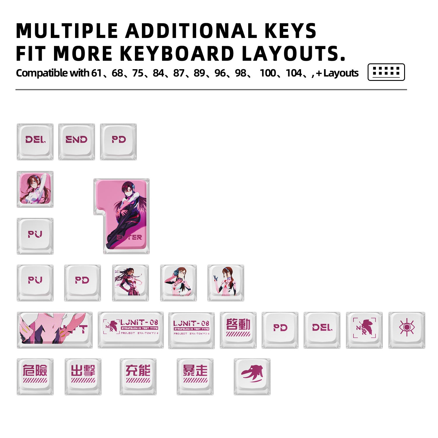 Makinami Four-Sided Backlight Keycaps