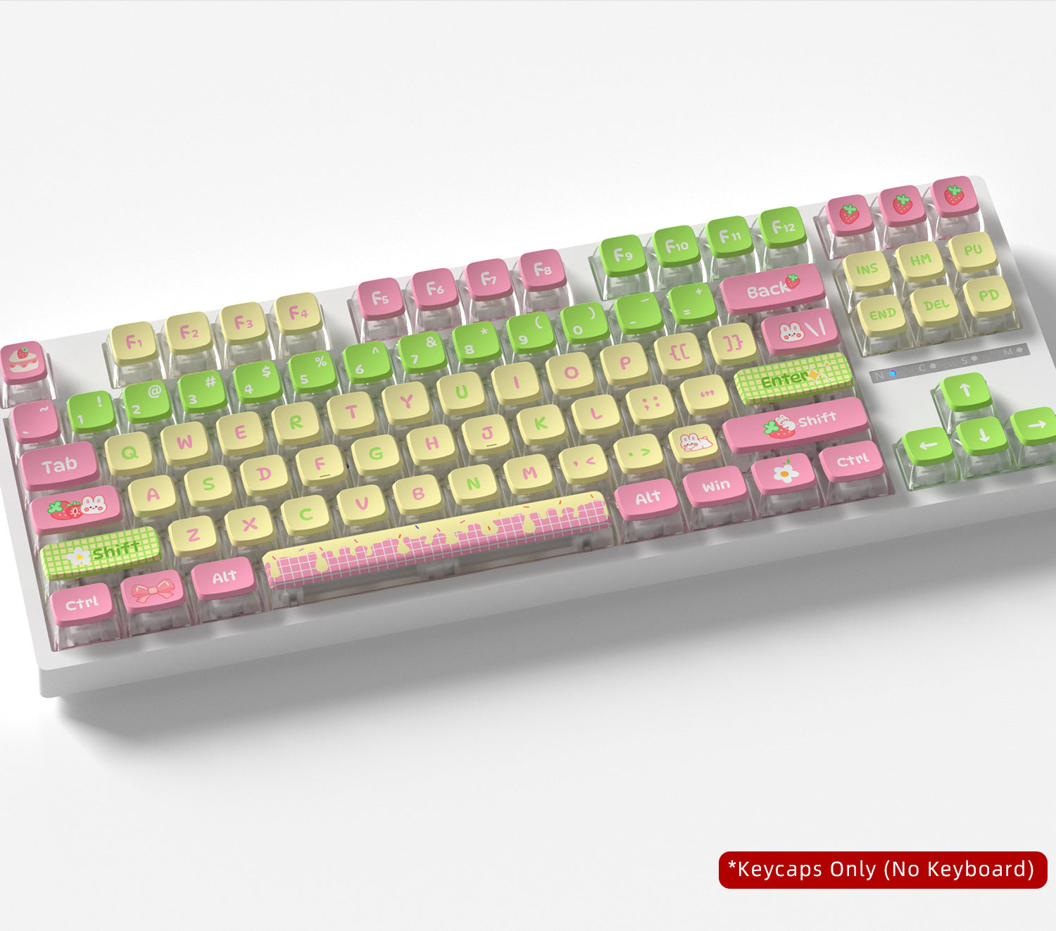 Strawberry Rabbit Four-Sided Backlight Keycaps