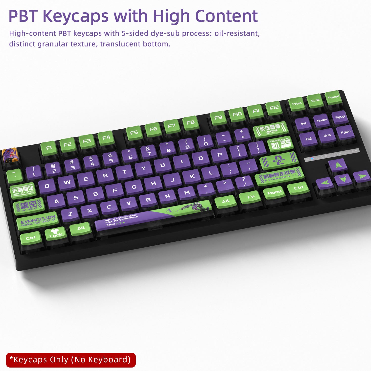 EVA Unit-01 Four-Sided Backlight Keycaps