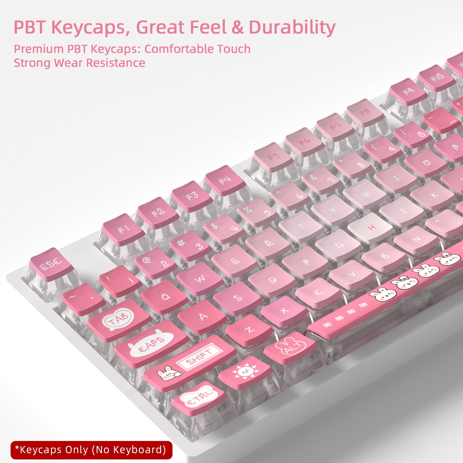 Summer Bunny 4-Sided Backlight Keycaps