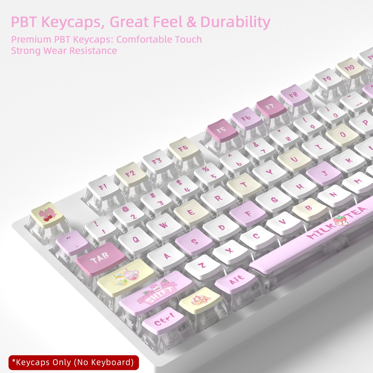 Strawberry Pearls Four-Sided Backlight Keycaps