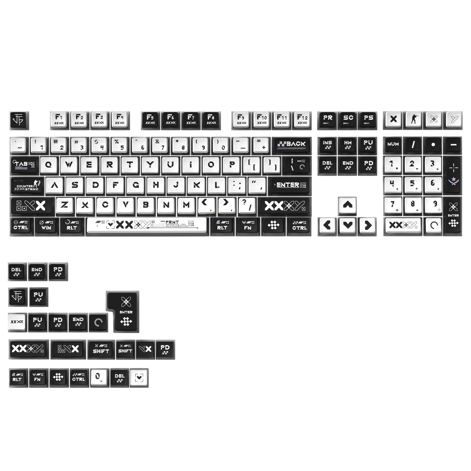 Sticker Collection Four-Sided Backlight Keycaps