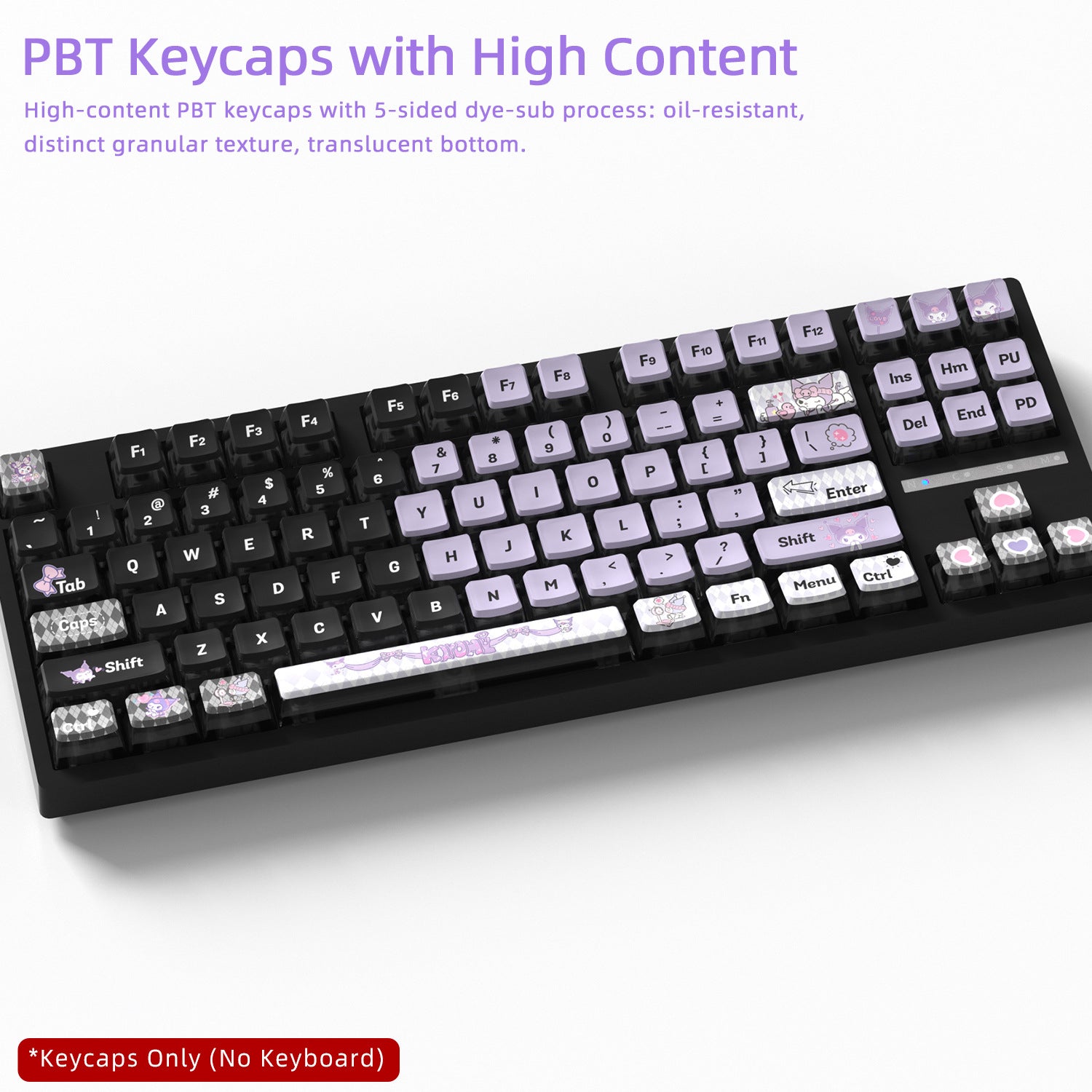 Kuromi Four-Sided Backlight Keycaps