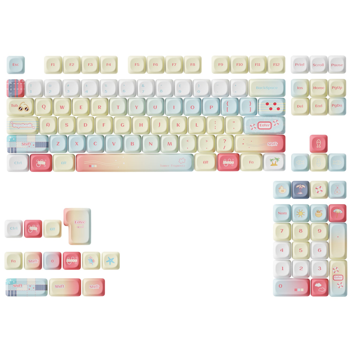 Summer Beach Keycaps